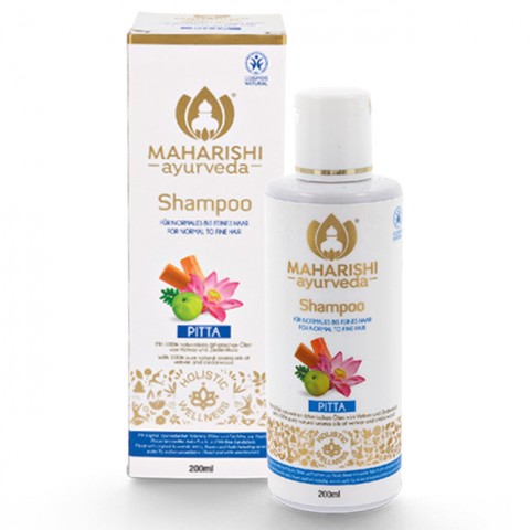 Ravimtaimedega šampoon õhukestele juustele Pitta, Maharishi Ayurveda, 200 ml