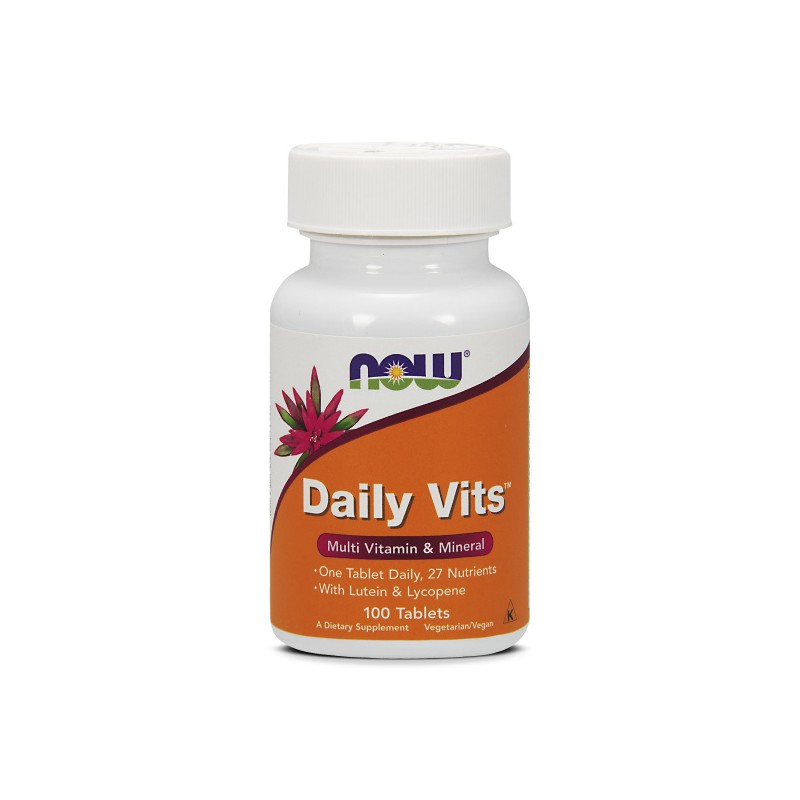 Multivitamin and mineral complex Daily Vits, NOW, 100 tablets