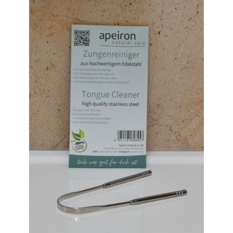 Stainless steel tongue scraper Apeiron