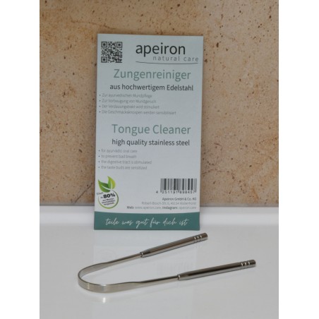 Stainless steel tongue scraper Apeiron