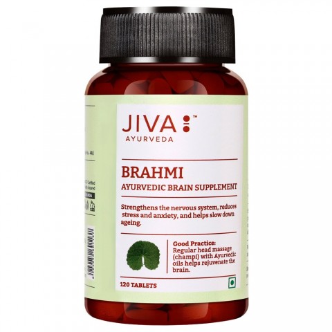 Toidulisand Brahmi, Jiva Ayurveda, 440mg, 120 tabletti