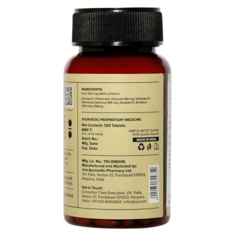 Toidulisand Triphala, Jiva Ayurveda, 120 tabletti