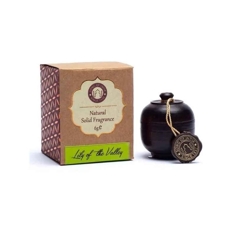 Lily of the Valley home fragrance in a mahogany jar, Song of India, 6g