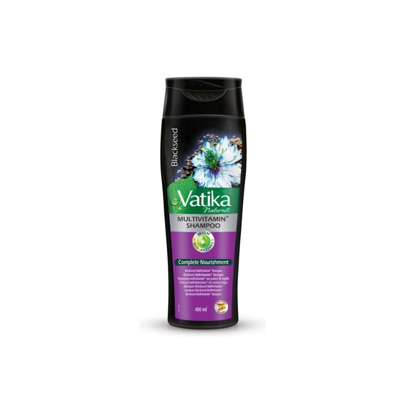 Musta teravilja šampoon juuste väljalangemise vastu, Dabur Vatika, 400 ml