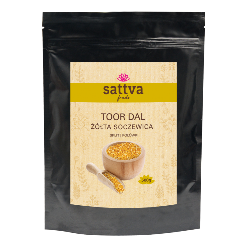 Toor Dall split lentils, Sattva Foods, 500g