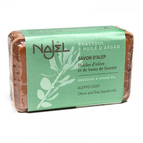 Laurel oil soap Aleppo with argan and gasuli clay, Najel, 100g