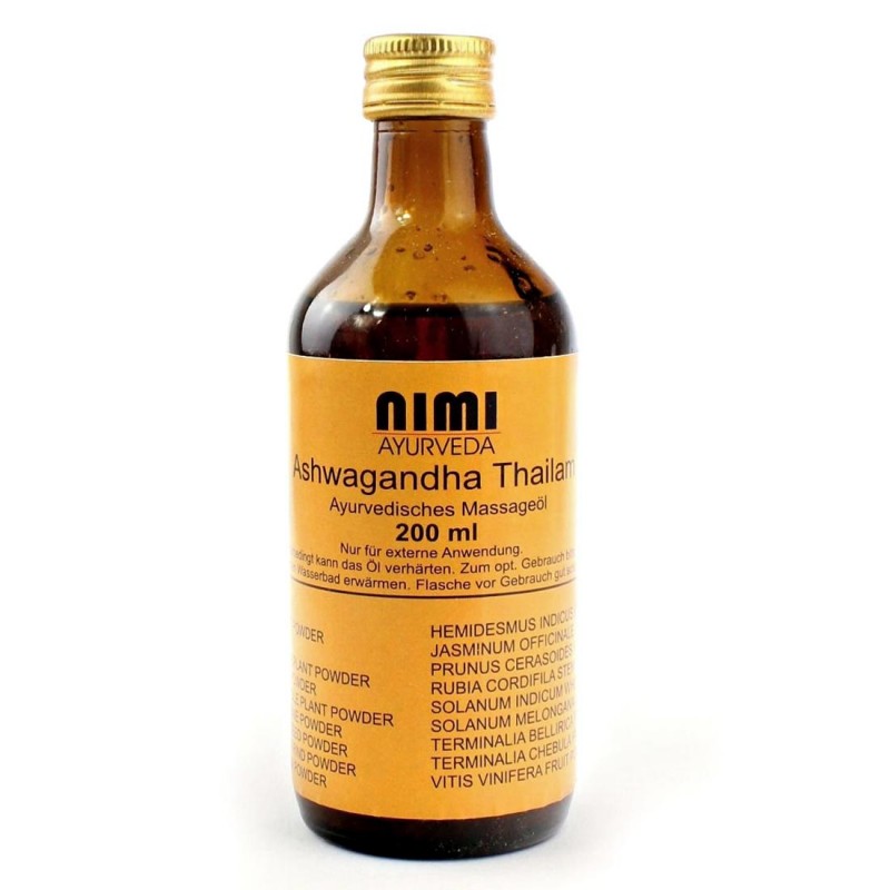 Massaažiõli Ashwagandha Thailam, Nimi Ayurveda, 200ml