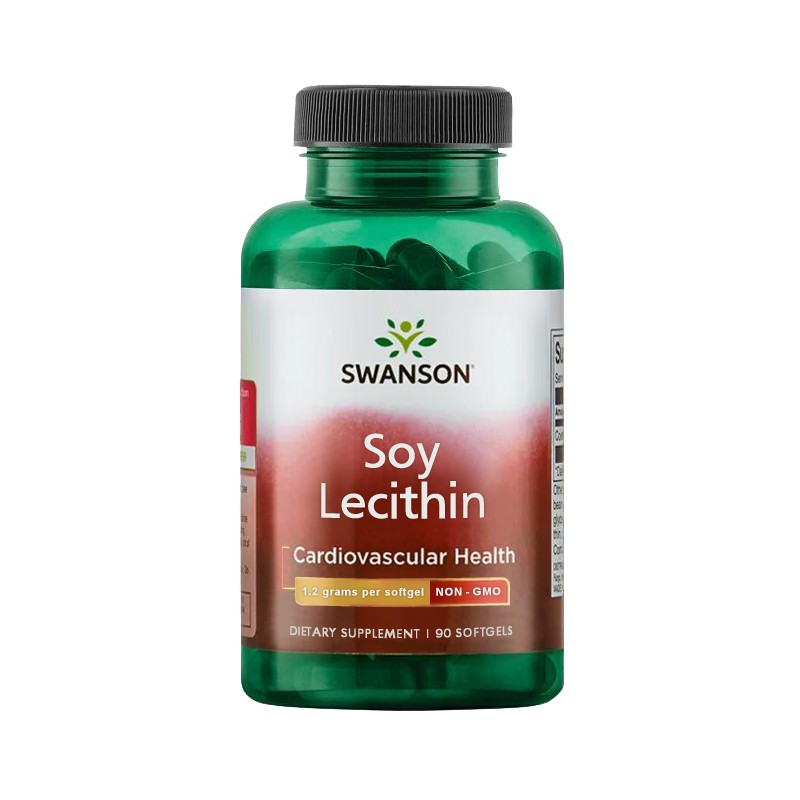 Lecithin without GMO Soy Lecithin, Swanson, 1200mg, 90 capsules