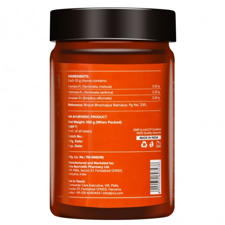 Ayurveda kolme puuvilja pulbri segu Triphala Churna, Jiva Ayurveda, 100g
