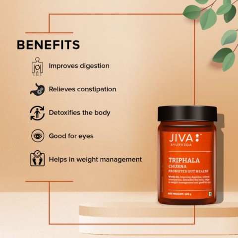Ayurveda kolme puuvilja pulbri segu Triphala Churna, Jiva Ayurveda, 100g