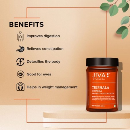 Ayurveda kolme puuvilja pulbri segu Triphala Churna, Jiva Ayurveda, 100g
