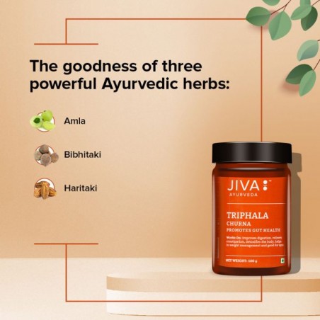 Ayurveda kolme puuvilja pulbri segu Triphala Churna, Jiva Ayurveda, 100g