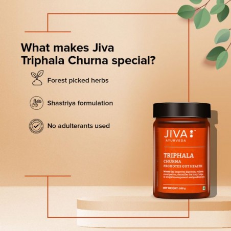 Ayurveda kolme puuvilja pulbri segu Triphala Churna, Jiva Ayurveda, 100g