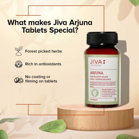 Arjuna, Jiva Ayurveda, 120 tablets