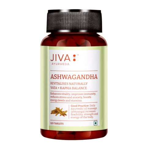 Ashwagandha, Jiva Ayurveda, 120 tabletti