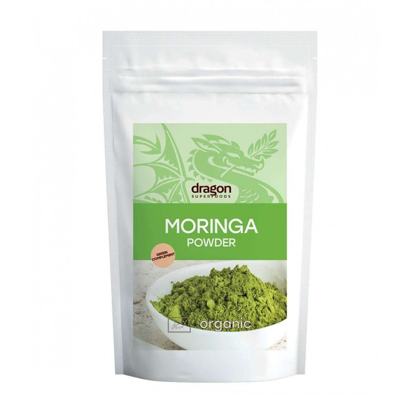 Moringa pulber, orgaaniline, Dragon Superfoods, 200g