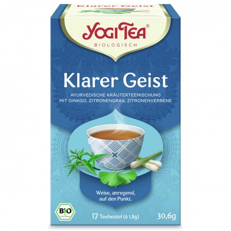 Пряный чай Ginkgo Klarer Geist, Yogi Tea, органический, 17 пакетиков
