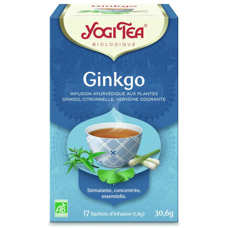 Spiced tea Ginkgo Klarer Geist, Yogi Tea, organic, 17 bags