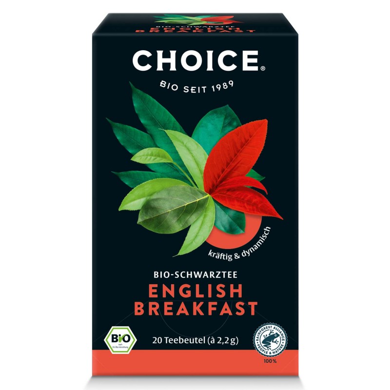 Must tee Inglise hommikusöök, Choice Yogi Tea, 20 pakki