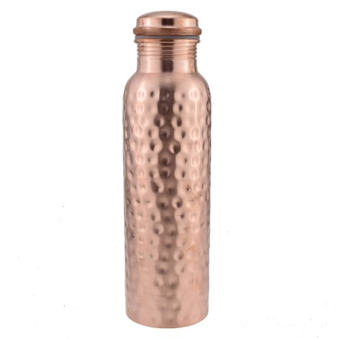 Hammered copper drinking bottle, Govinda, 950ml