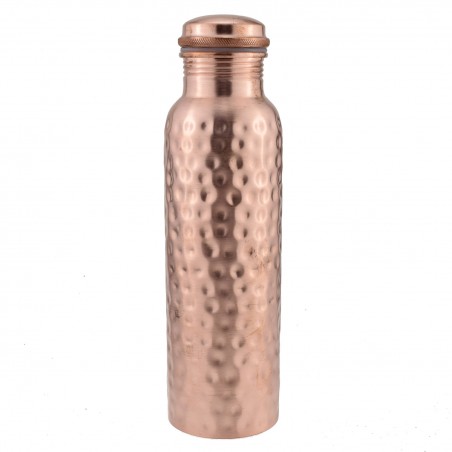 Hammered copper drinking bottle, Govinda, 950ml
