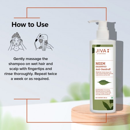 Šampoon ketendavatele juustele Neem, Jiva Ayurveda, 200ml