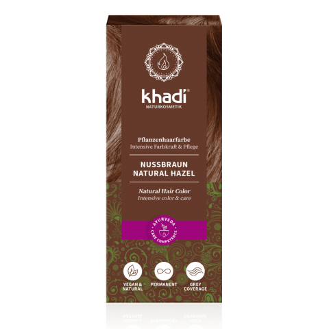 Vegetable brown hair dye Nut Brown, Khadi Naturprodukte, 100g