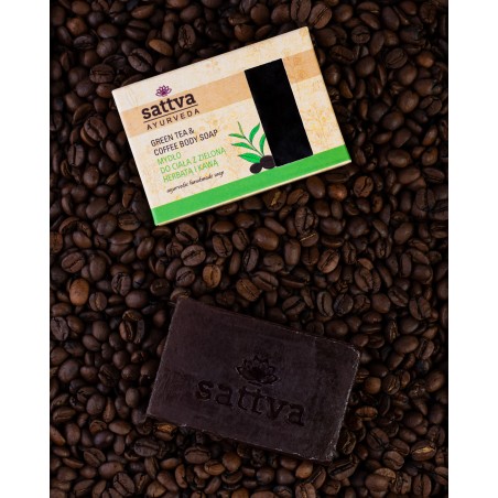 Мыло с зеленым чаем и кофе Green Tea & Coffee, Саттва Аюрведа, 125г