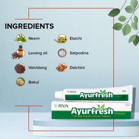 Ayurfresh Ayurvedic toothpaste, Jiva Ayurveda, 100g