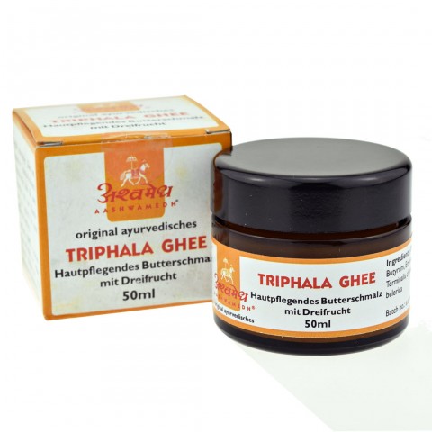 Масло для массажа стоп и глаз Triphala Ghee, Asshwamedh, 50 мл