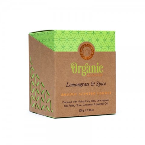 Lõhnav sojavahaküünal Lemongrass & Spice, Organic Goodness