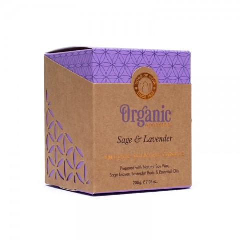 Lõhnav sojavahaküünal Sage & Lavendel, Organic Goodness