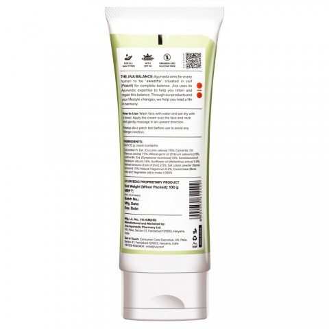 Sun protection face cream Cucumber SPF30, Jiva Ayurveda, 100g