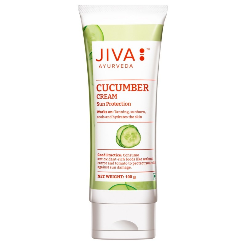 Sun protection face cream Cucumber SPF30, Jiva Ayurveda, 100g