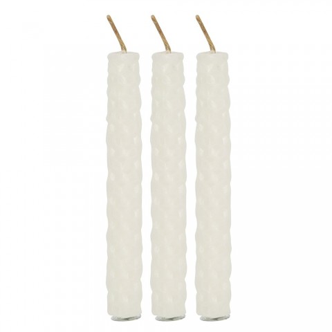 White beeswax Spell candles Blessed Bee, 6 pcs.