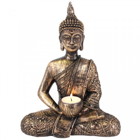 Teeküünlahoidja Istuv Thai Buddha, 27cm