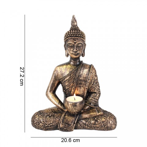 Teeküünlahoidja Istuv Thai Buddha, 27cm