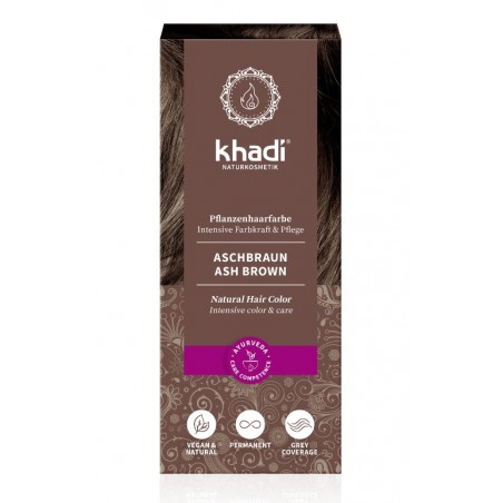 Vegetable ash brown hair dye Ash Brown, Khadi, 100g