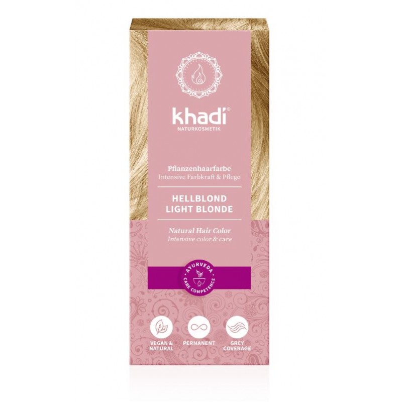 Vegetable light or gray hair dye Light Blonde, Khadi Naturprodukte, 100g Vegetable light or gray hair dye Light Blonde, Khadi Naturprodukte, 100g