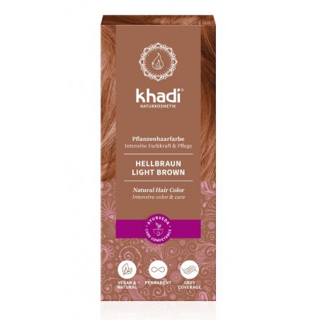 Vegetable light brown hair dye Light Brown, Khadi Naturprodukte, 100g