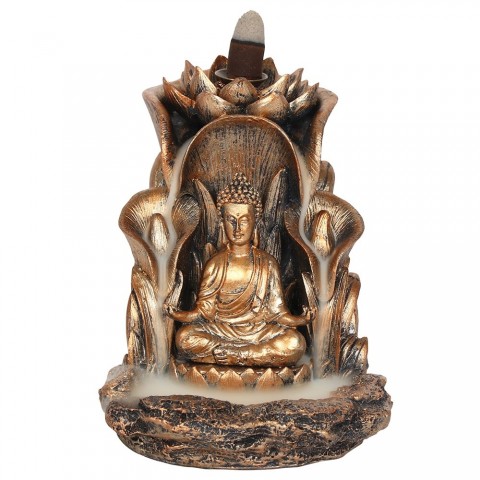 Tagurpidi suitsupulbri efekti hoidja Pronksist Buddha
