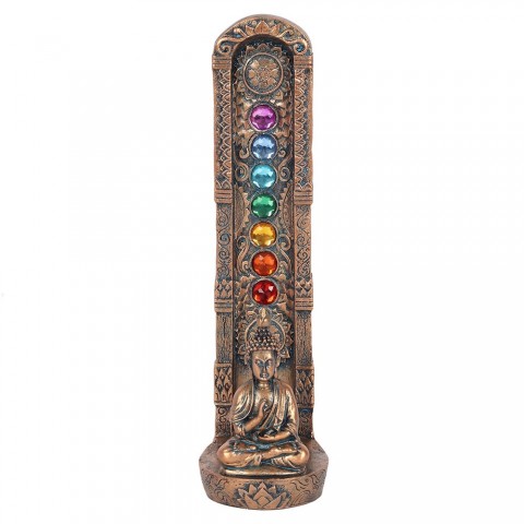 Chakra & Buddha incense stick holder, 24 cm