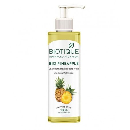 Bio Pineapple Oil Control vahutav näopesu, Biotique, 200ml