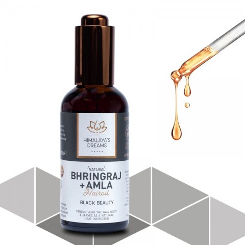 Ayurvedic Hair Oil Bhringraj & Amla / Black Beauty, Himalaya's Dreams, 100ml