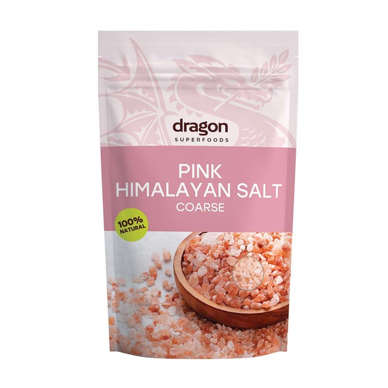 Roosa Himaalaja kivisool, peen, orgaaniline, Dragon Superfood, 500g