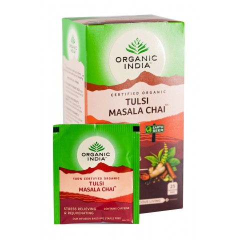 Ayurveda tee Tulsi Masala Chai, Organic India, 25 pakki