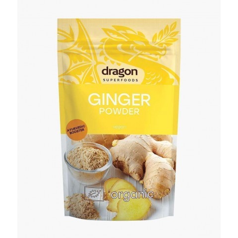 Ingver, jahvatatud, orgaaniline, Dragon Superfoods, 200g
