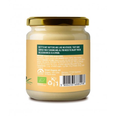 Valge seesamipasta Tahini, orgaaniline, Bett'r, 250g