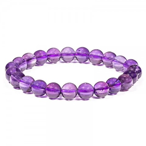 Amethyst bracelet, 8 mm