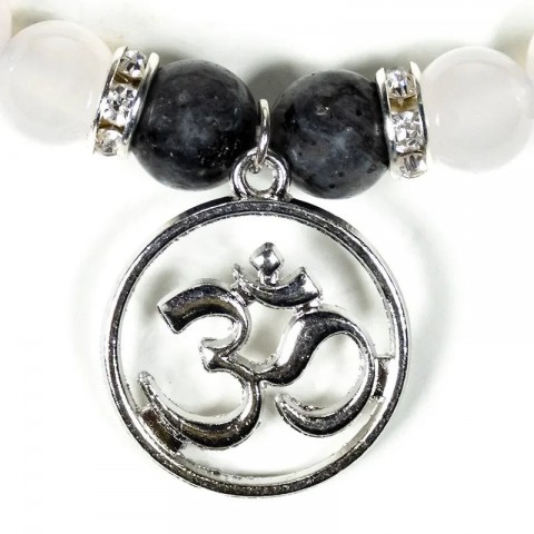 Labradorite and white agate bracelet OHM, 8mm